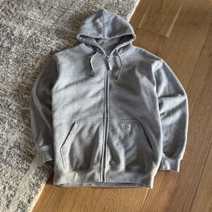 Pro Club Heavyweight Zip Up Hoodie Mens Large Grey Fleece Jacket Streetwear Y2K